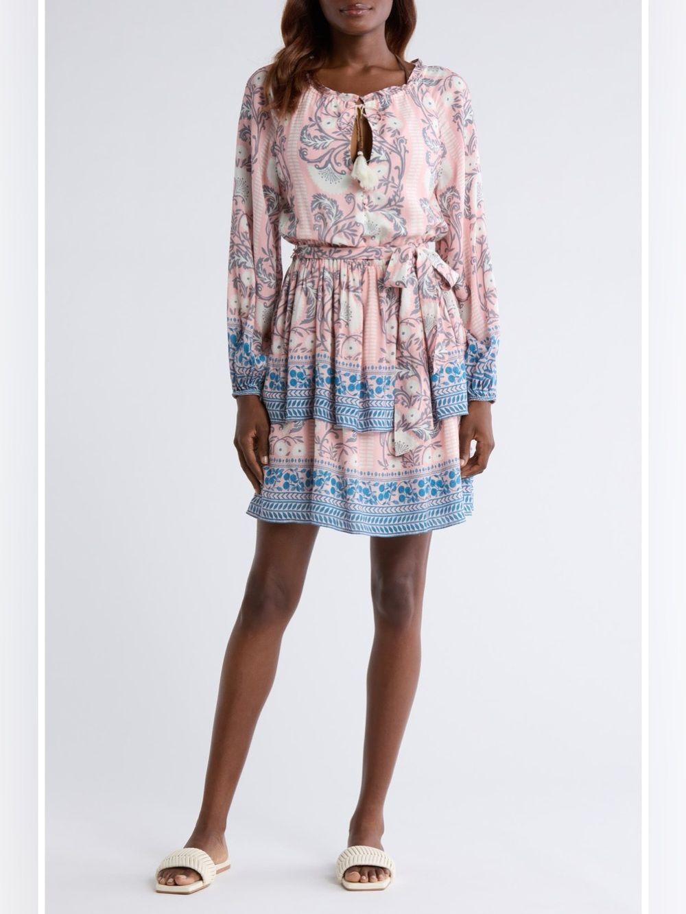 Bell by Alicia Bell Stevie long sleeve cover-up mini dress size large